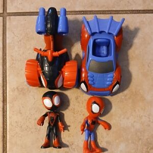 Spider-Themed Toy Set with Red and Blue Colors